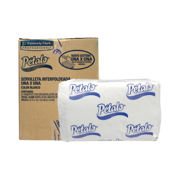 Servilleta interfoleada Pétalo blanca